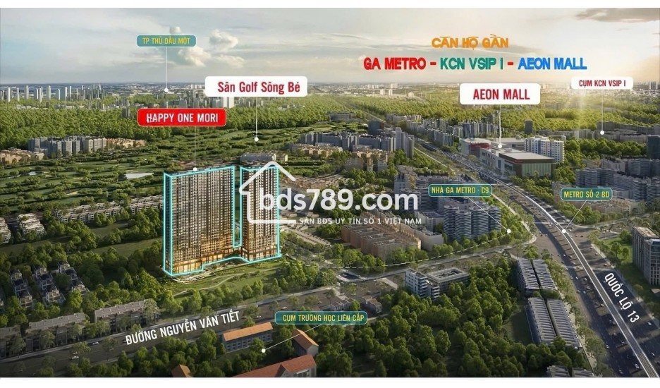 Bán shophouse 6 tỷ: nhận ngay 150tr ck 4% - chỉ 29 căn cho 1140 căn hộ Dự án Happy One Mori